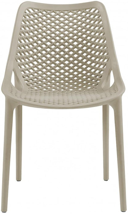 Meridian Furniture - Mykonos Taupe Outdoor Patio Dining Chair (Set of 4) - 328Taupe veiw 3