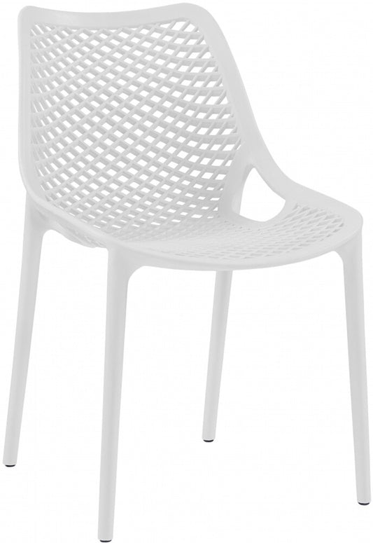 Meridian Furniture - Mykonos White Outdoor Patio Dining Chair (Set of 4) - 328White veiw 1