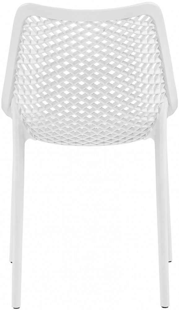 Meridian Furniture - Mykonos White Outdoor Patio Dining Chair (Set of 4) - 328White veiw 4