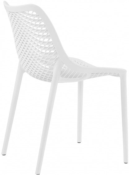 Meridian Furniture - Mykonos White Outdoor Patio Dining Chair (Set of 4) - 328White veiw 5
