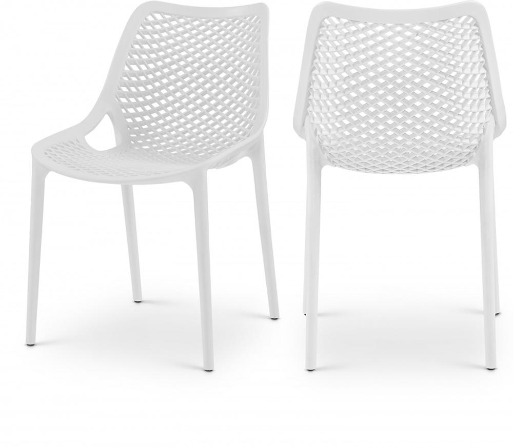 Meridian Furniture - Mykonos White Outdoor Patio Dining Chair (Set of 4) - 328White veiw 6