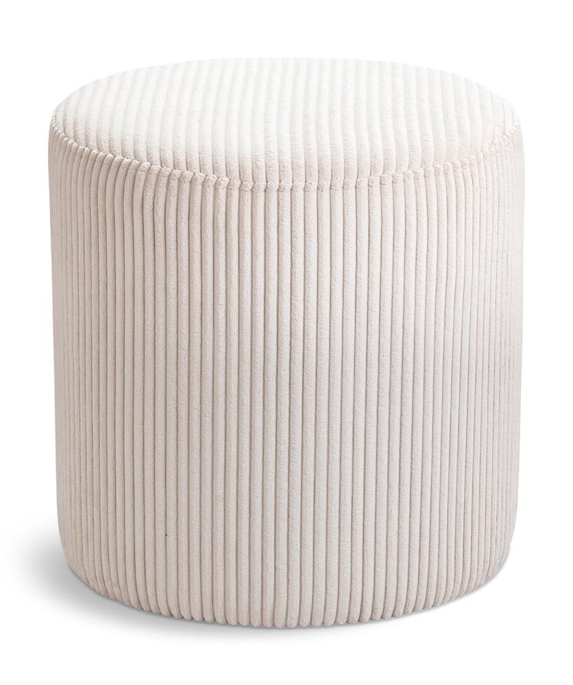 Meridian Furniture - Roy Beige Microsuede Fabric Ottoman/Stool - 445Beige veiw 1