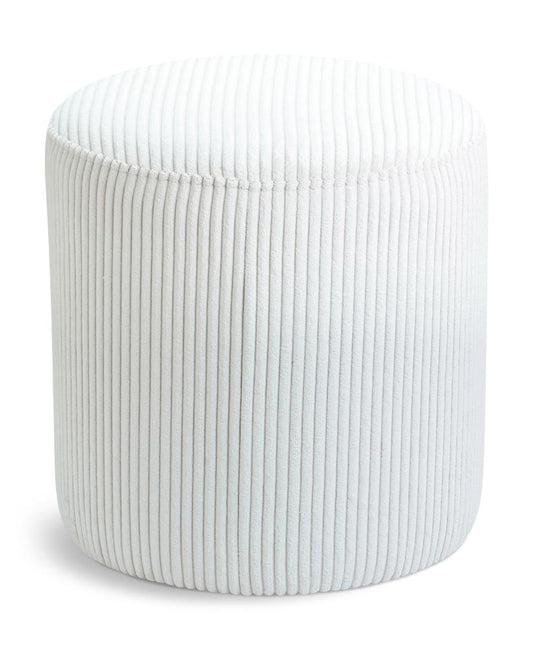 Meridian Furniture - Roy Cream Microsuede Fabric Ottoman/Stool - 445Cream veiw 1
