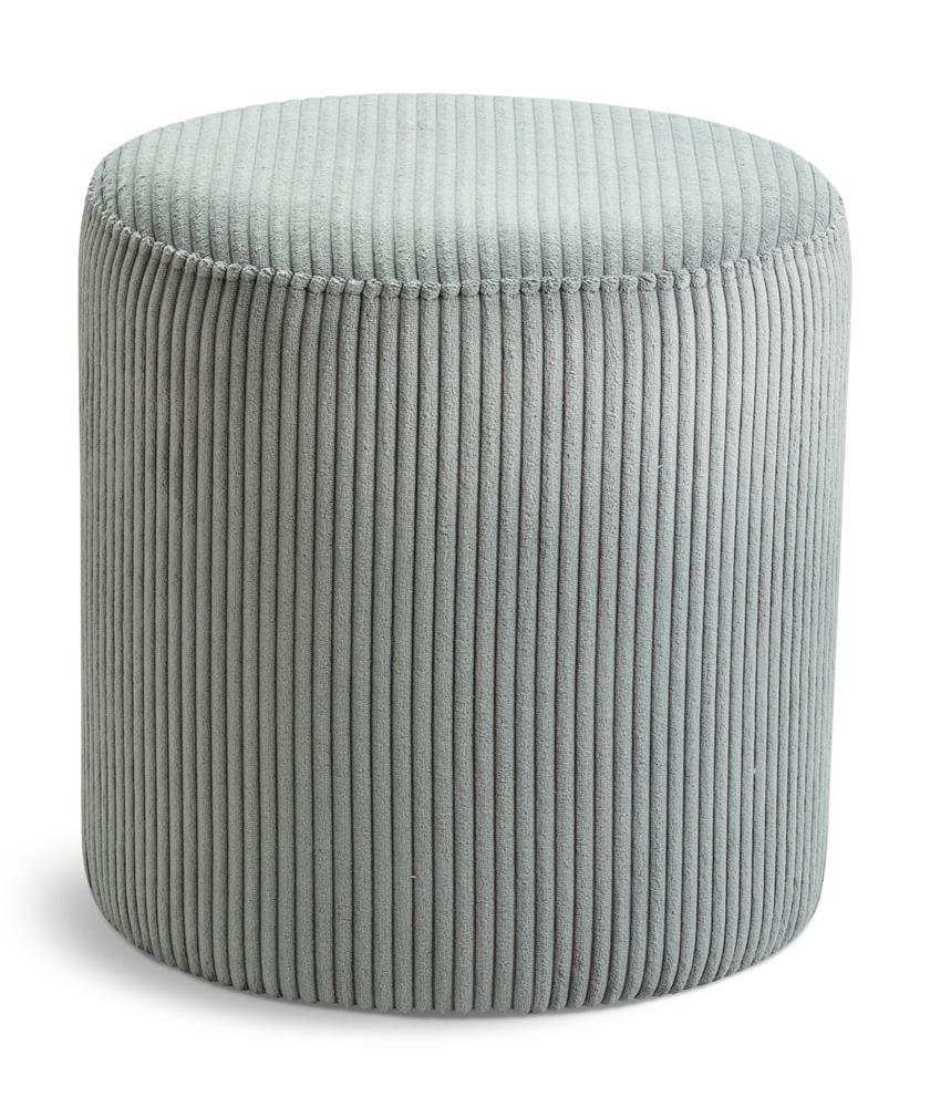 Meridian Furniture - Roy Grey Microsuede Fabric Ottoman/Stool - 445Grey veiw 1