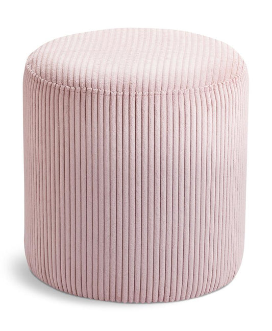 Meridian Furniture - Roy Pink Microsuede Fabric Ottoman/Stool - 445Pink veiw 1