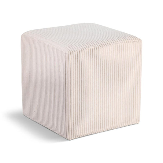 Meridian Furniture - Roy Beige Microsuede Fabric Ottoman/Stool - 446Beige veiw 1