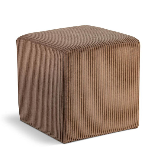 Meridian Furniture - Roy Brown Microsuede Fabric Ottoman/Stool - 446Brown veiw 1
