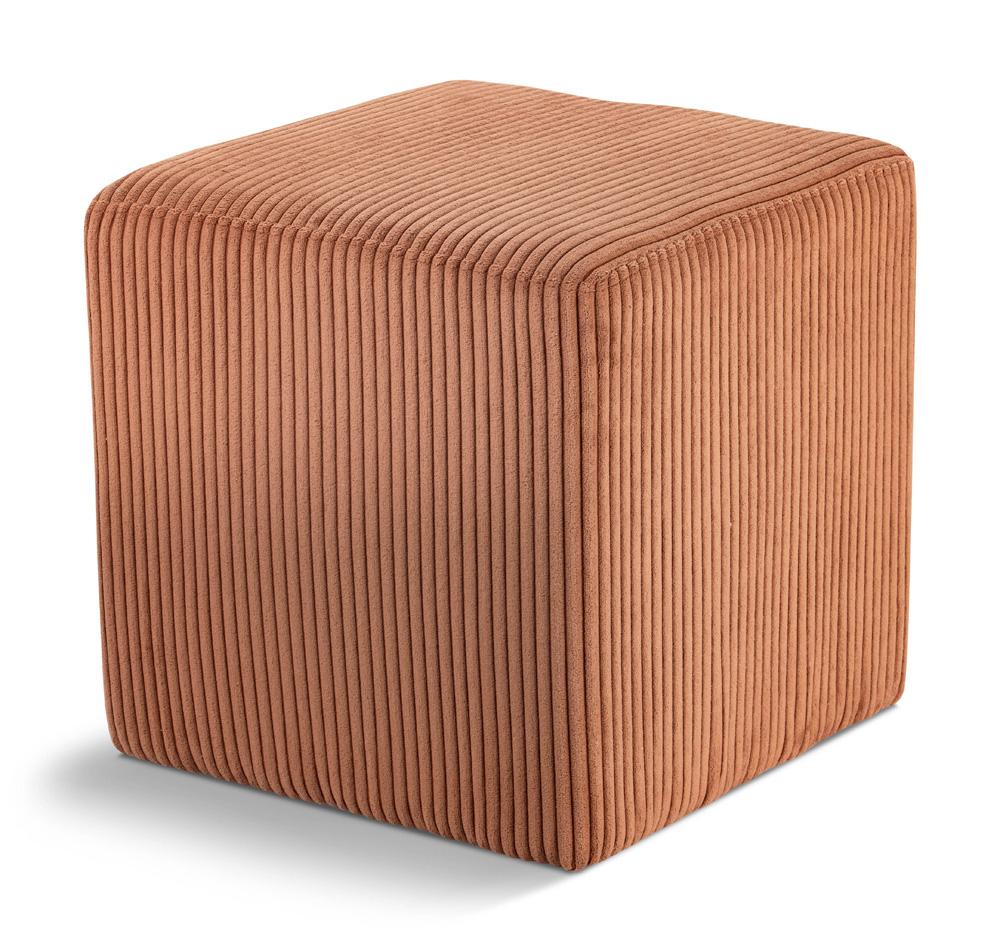Meridian Furniture - Roy Cognac Microsuede Fabric Ottoman/Stool - 446Cognac veiw 1