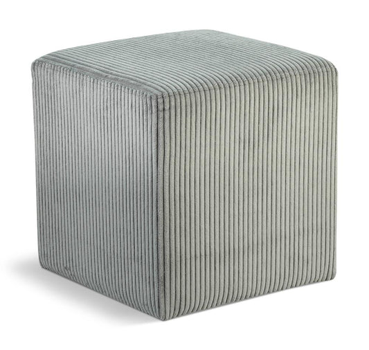 Meridian Furniture - Roy Grey Microsuede Fabric Ottoman/Stool - 446Grey veiw 1