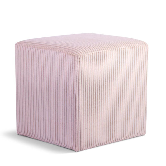 Meridian Furniture - Roy Pink Microsuede Fabric Ottoman/Stool - 446Pink veiw 1