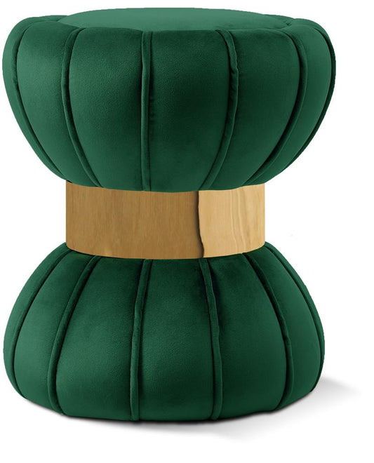 Meridian Furniture - Vino Green Velvet Ottoman/Stool - 145Green veiw 1