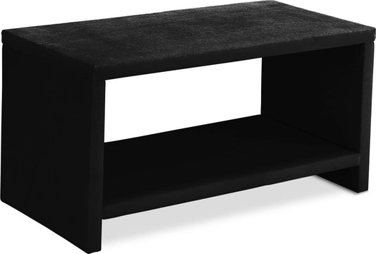 Meridian Furniture - Cleo Black Velvet Night Stand - CleoBlack-NS veiw 1
