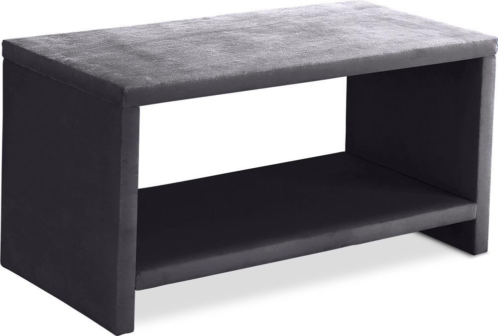 Meridian Furniture - Cleo Grey Velvet Night Stand - CleoGrey-NS veiw 1