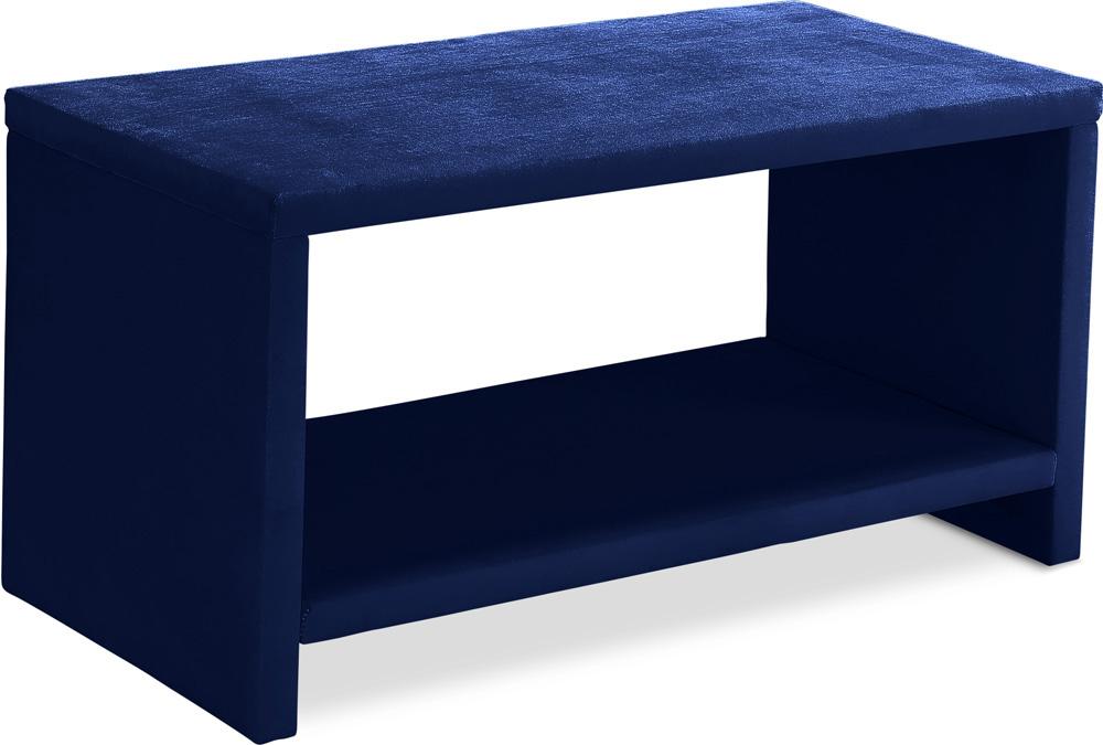 Meridian Furniture - Cleo Navy Velvet Night Stand - CleoNavy-NS veiw 1