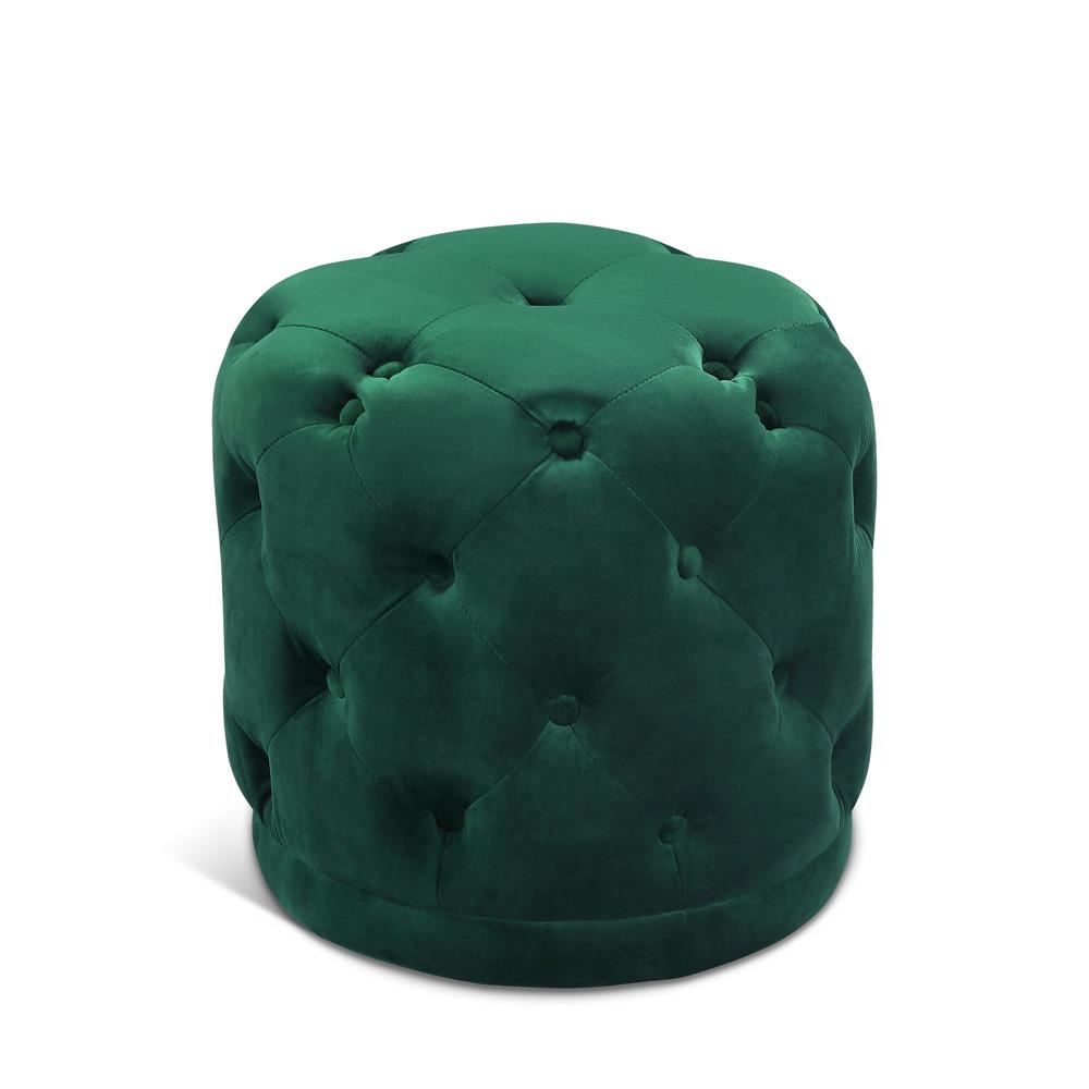 Meridian Furniture - Harper Green Velvet Ottoman/Stool - 136Green veiw 1