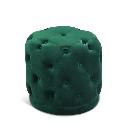 Meridian Furniture - Harper Green Velvet Ottoman/Stool - 136Green veiw 1