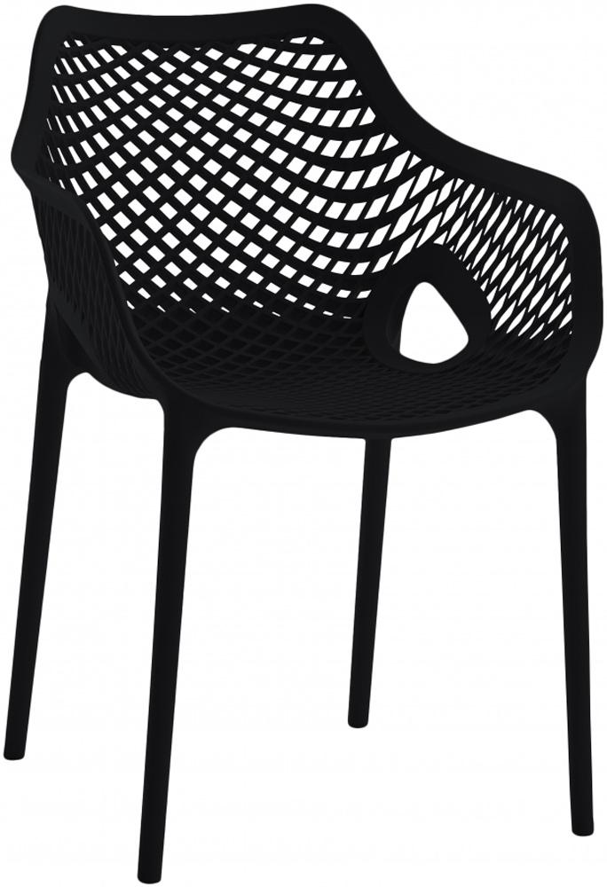 Meridian Furniture - Mykonos Black Outdoor Patio Dining Chair (Set of 4) - 329Black veiw 1