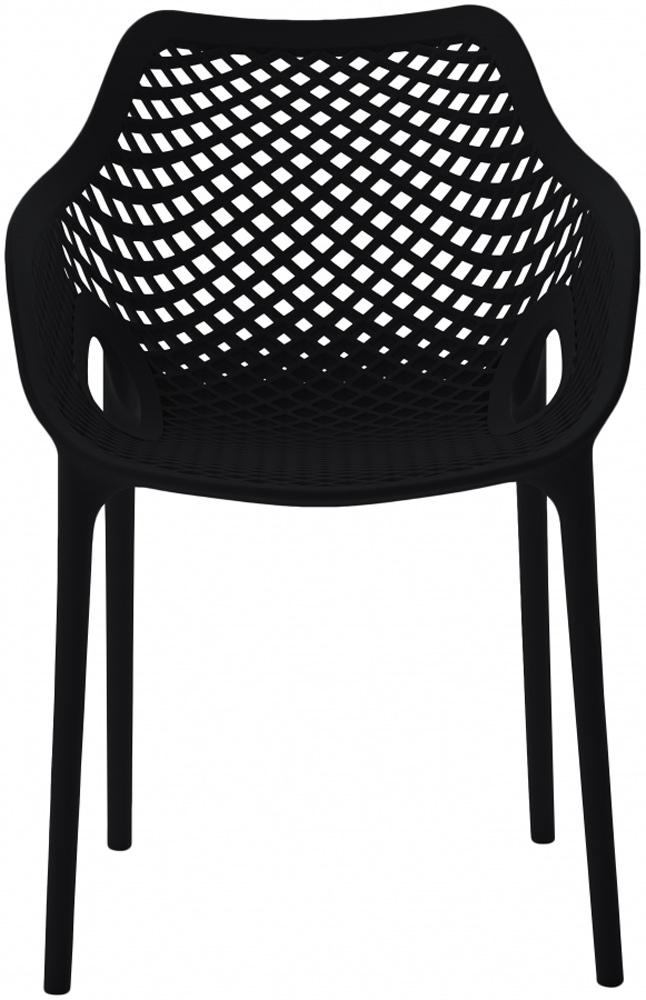 Meridian Furniture - Mykonos Black Outdoor Patio Dining Chair (Set of 4) - 329Black veiw 3