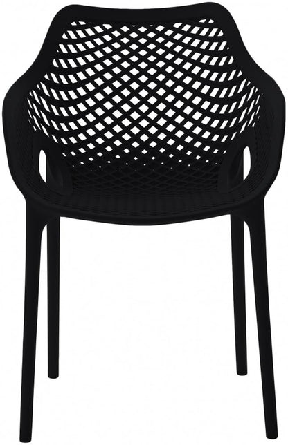 Meridian Furniture - Mykonos Black Outdoor Patio Dining Chair (Set of 4) - 329Black veiw 3