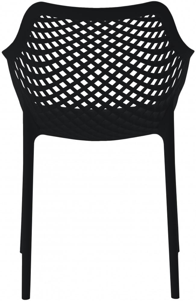 Meridian Furniture - Mykonos Black Outdoor Patio Dining Chair (Set of 4) - 329Black veiw 4