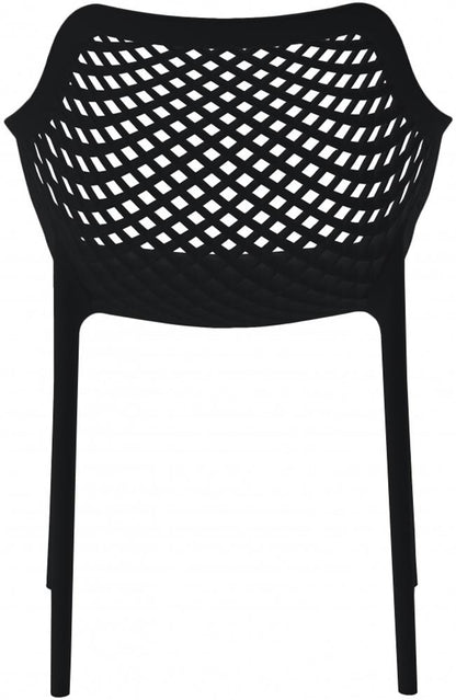 Meridian Furniture - Mykonos Black Outdoor Patio Dining Chair (Set of 4) - 329Black veiw 4