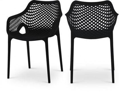 Meridian Furniture - Mykonos Black Outdoor Patio Dining Chair (Set of 4) - 329Black veiw 5