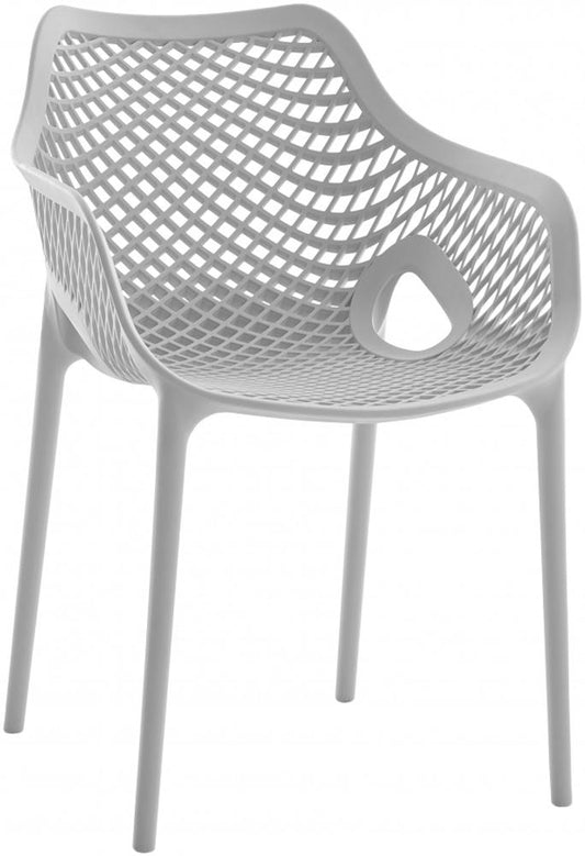 Meridian Furniture - Mykonos Grey Outdoor Patio Dining Chair (Set of 4) - 329Grey veiw 1