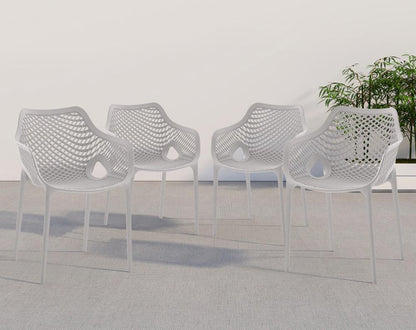 Meridian Furniture - Mykonos Grey Outdoor Patio Dining Chair (Set of 4) - 329Grey veiw 6