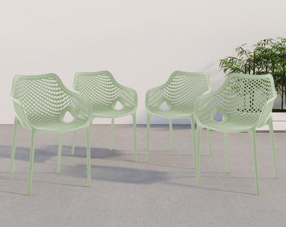 Meridian Furniture - Mykonos Mint Outdoor Patio Dining Chair (Set of 4) - 329Mint veiw 6