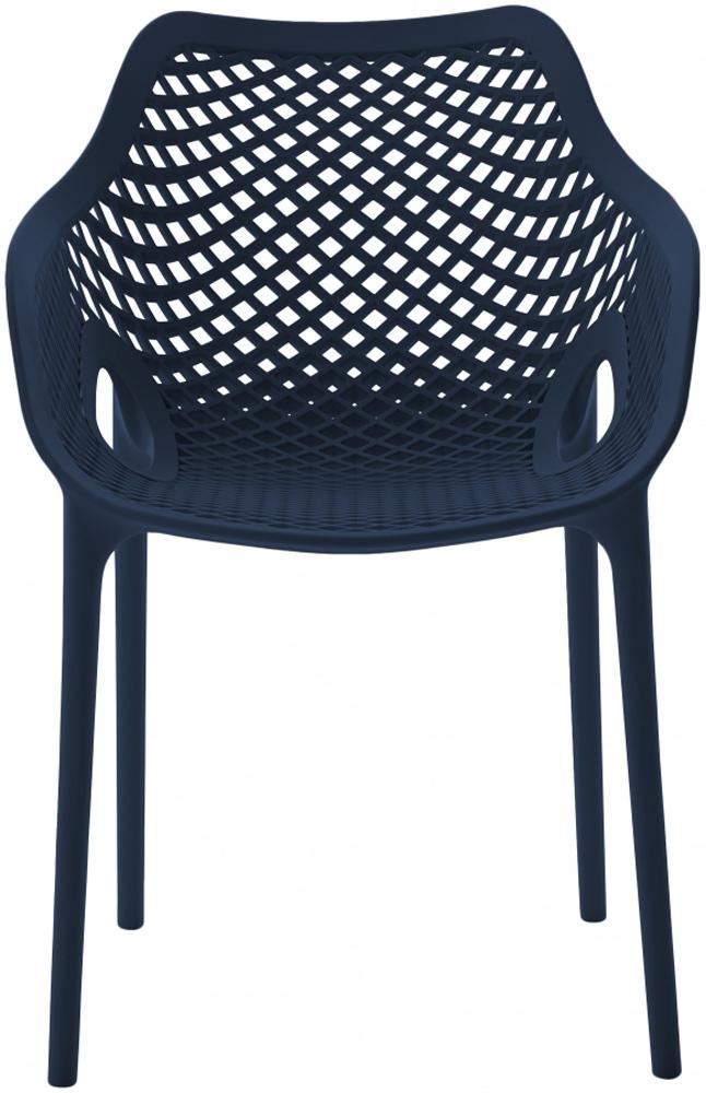 Meridian Furniture - Mykonos Navy Outdoor Patio Dining Chair (Set of 4) - 329Navy veiw 3