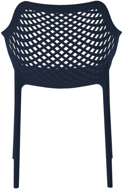 Meridian Furniture - Mykonos Navy Outdoor Patio Dining Chair (Set of 4) - 329Navy veiw 4