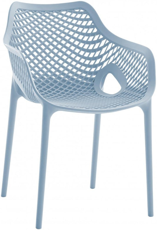 Meridian Furniture - Mykonos Sky Blue Outdoor Patio Dining Chair (Set of 4) - 329SkyBlue veiw 1