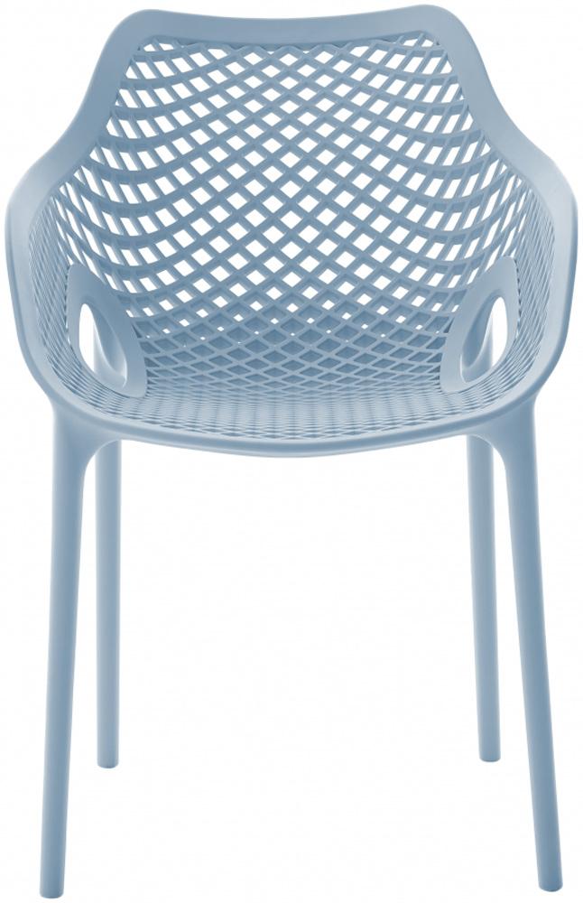 Meridian Furniture - Mykonos Sky Blue Outdoor Patio Dining Chair (Set of 4) - 329SkyBlue veiw 3