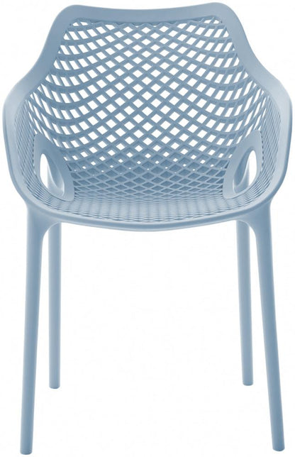 Meridian Furniture - Mykonos Sky Blue Outdoor Patio Dining Chair (Set of 4) - 329SkyBlue veiw 3