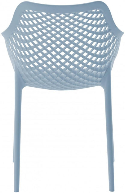 Meridian Furniture - Mykonos Sky Blue Outdoor Patio Dining Chair (Set of 4) - 329SkyBlue veiw 4
