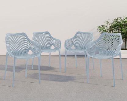 Meridian Furniture - Mykonos Sky Blue Outdoor Patio Dining Chair (Set of 4) - 329SkyBlue veiw 6