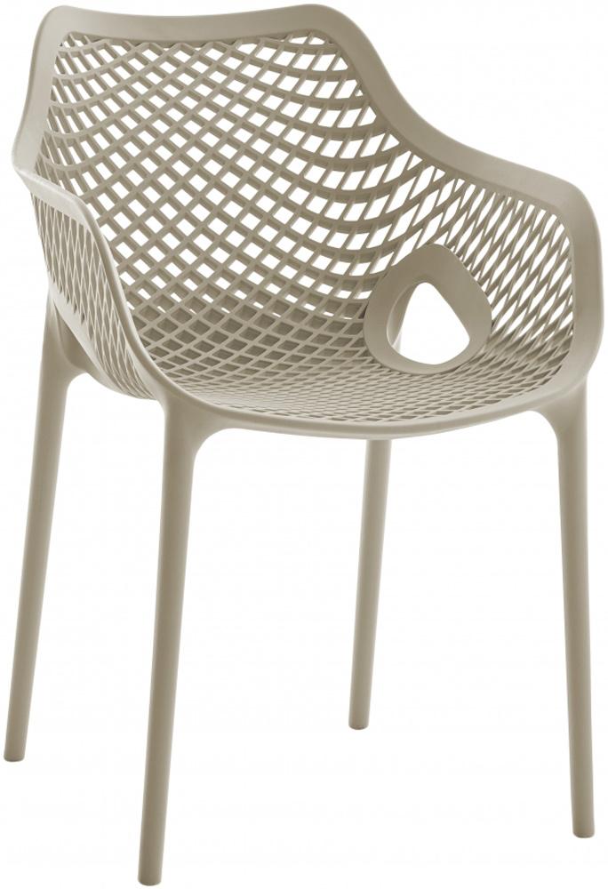 Meridian Furniture - Mykonos Taupe Outdoor Patio Dining Chair (Set of 4) - 329Taupe veiw 1