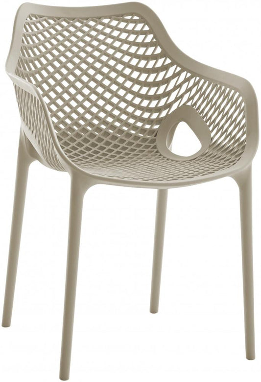 Meridian Furniture - Mykonos Taupe Outdoor Patio Dining Chair (Set of 4) - 329Taupe veiw 1
