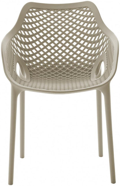 Meridian Furniture - Mykonos Taupe Outdoor Patio Dining Chair (Set of 4) - 329Taupe veiw 3