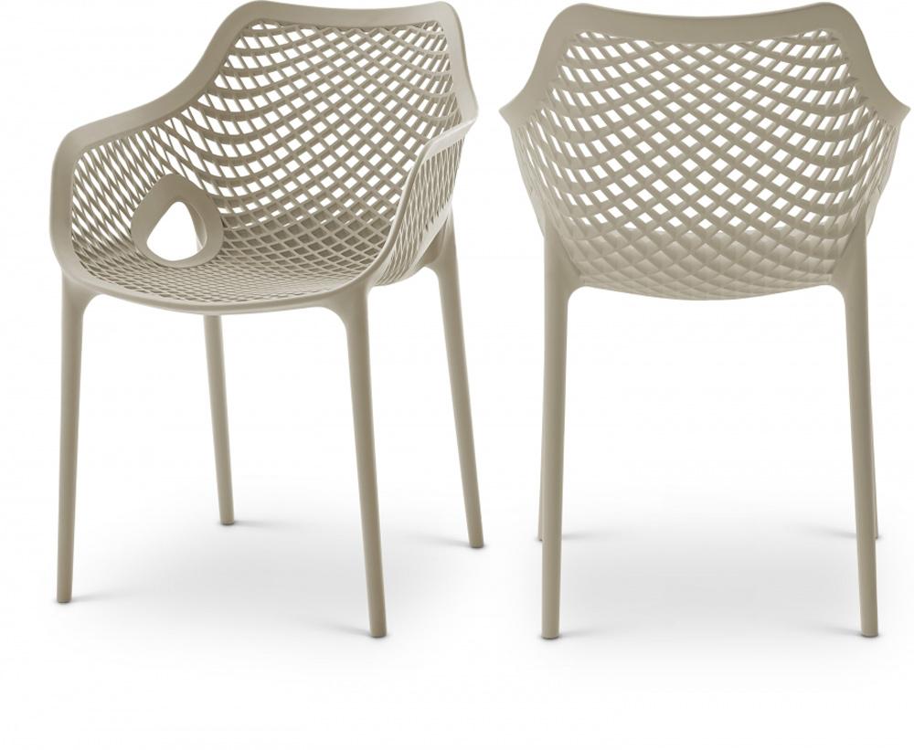Meridian Furniture - Mykonos Taupe Outdoor Patio Dining Chair (Set of 4) - 329Taupe veiw 5