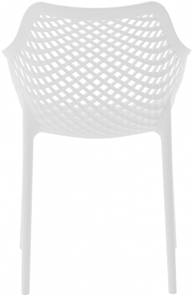 Meridian Furniture - Mykonos White Outdoor Patio Dining Chair (Set of 4) - 329White veiw 4