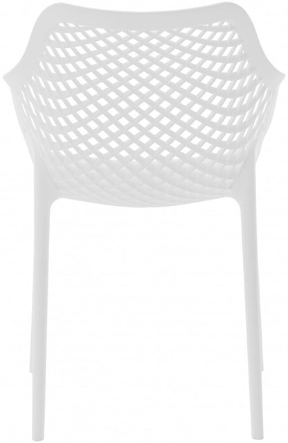 Meridian Furniture - Mykonos White Outdoor Patio Dining Chair (Set of 4) - 329White veiw 4