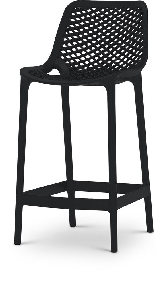 Meridian Furniture - Mykonos Black Outdoor Patio Stool (Set of 4) - 330Black veiw 1