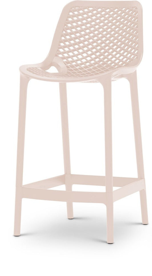 Meridian Furniture - Mykonos Pink Outdoor Patio Stool (Set of 4) - 330Pink veiw 1