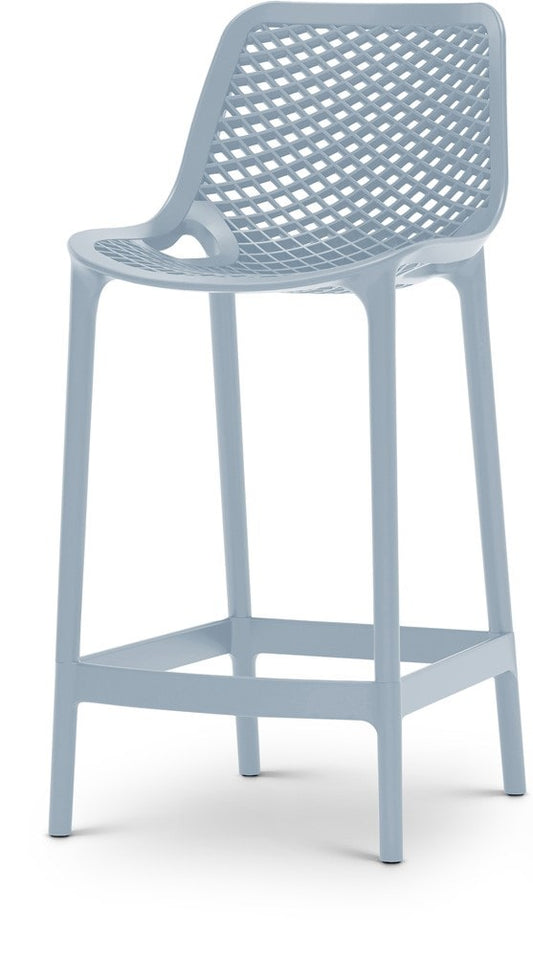 Meridian Furniture - Mykonos Sky Blue Outdoor Patio Stool (Set of 4) - 330SkyBlue veiw 1