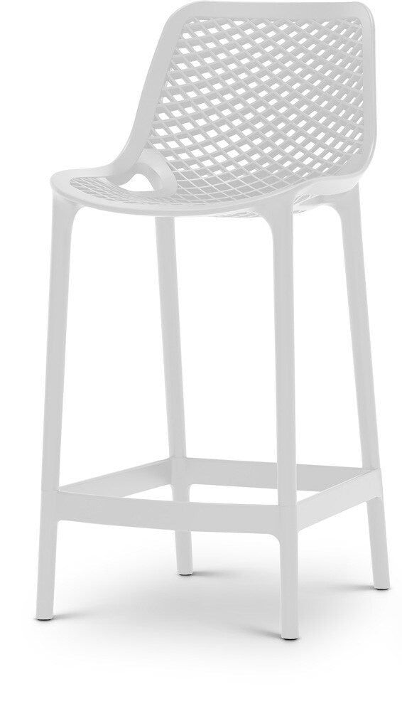 Meridian Furniture - Mykonos White Outdoor Patio Stool (Set of 4) - 330White veiw 1
