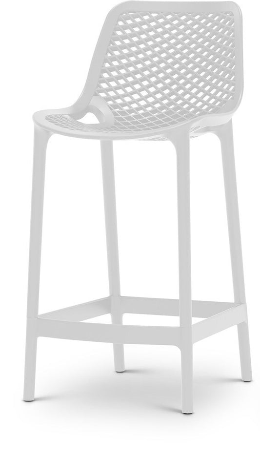 Meridian Furniture - Mykonos White Outdoor Patio Stool (Set of 4) - 330White veiw 1
