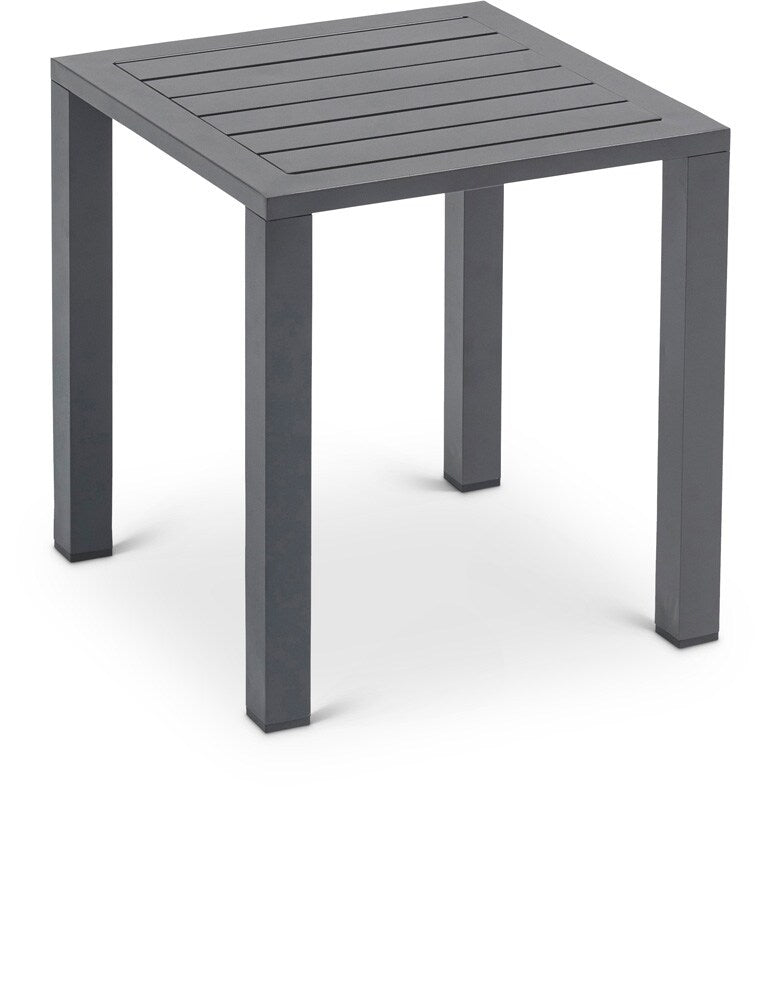 Meridian Furniture - Maldives Outdoor Patio End Table - 346Grey-ET veiw 1