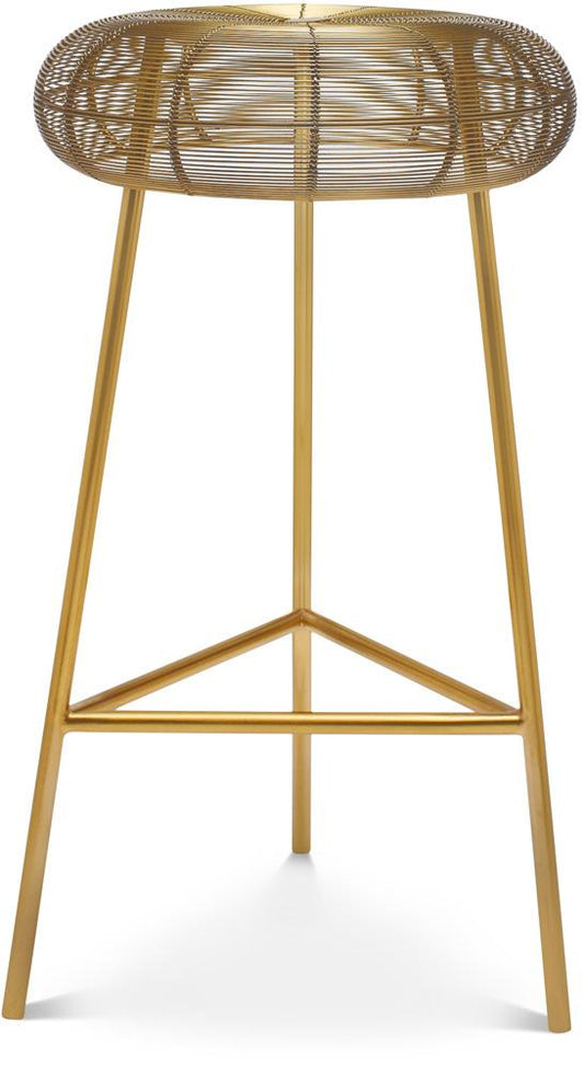 Meridian Furniture - Tuscany Gold Metal Counter Stool - 963Gold veiw 1