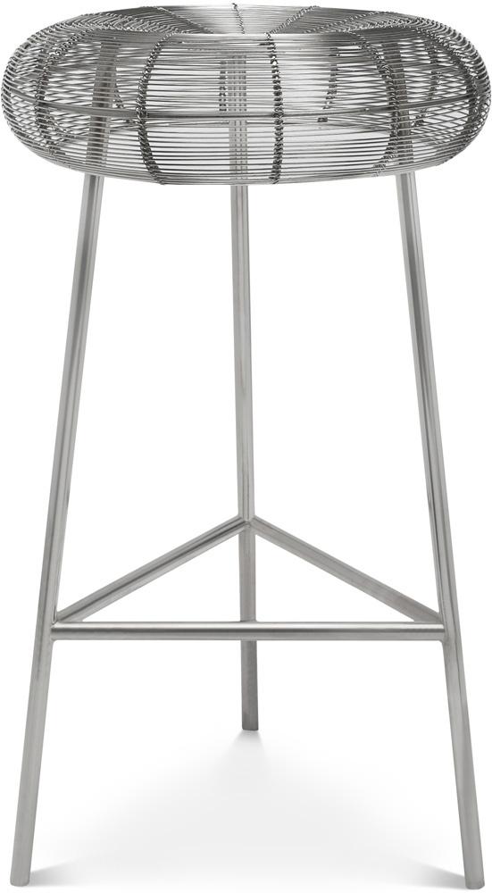 Meridian Furniture - Tuscany Silver Metal Counter Stool - 963Silver veiw 1